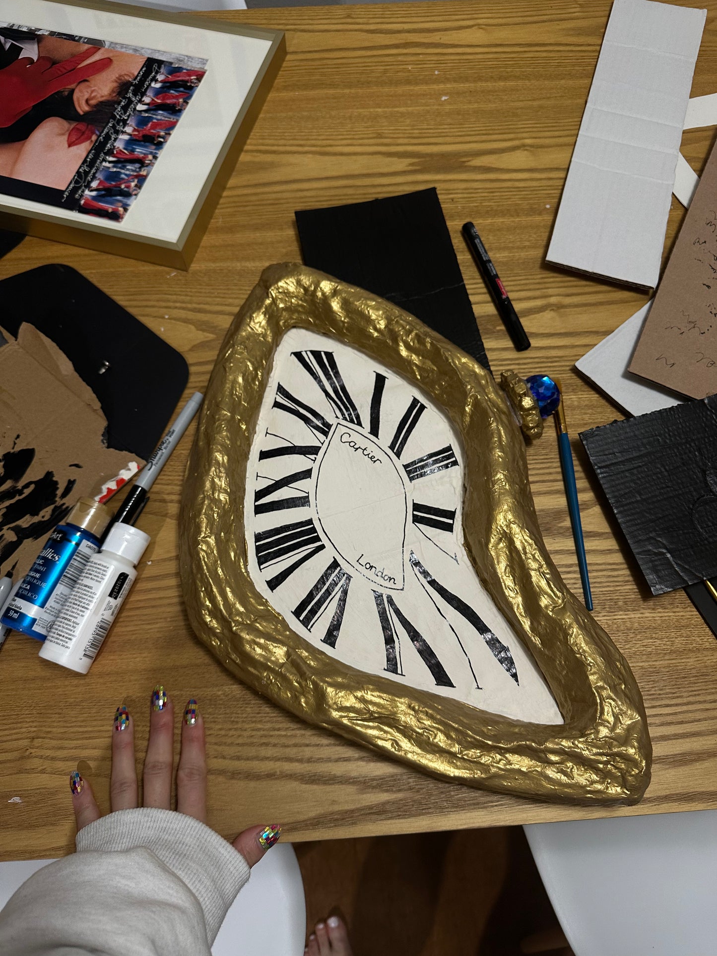 Working Wall Clock - Papier Mâché, Handmade in New York